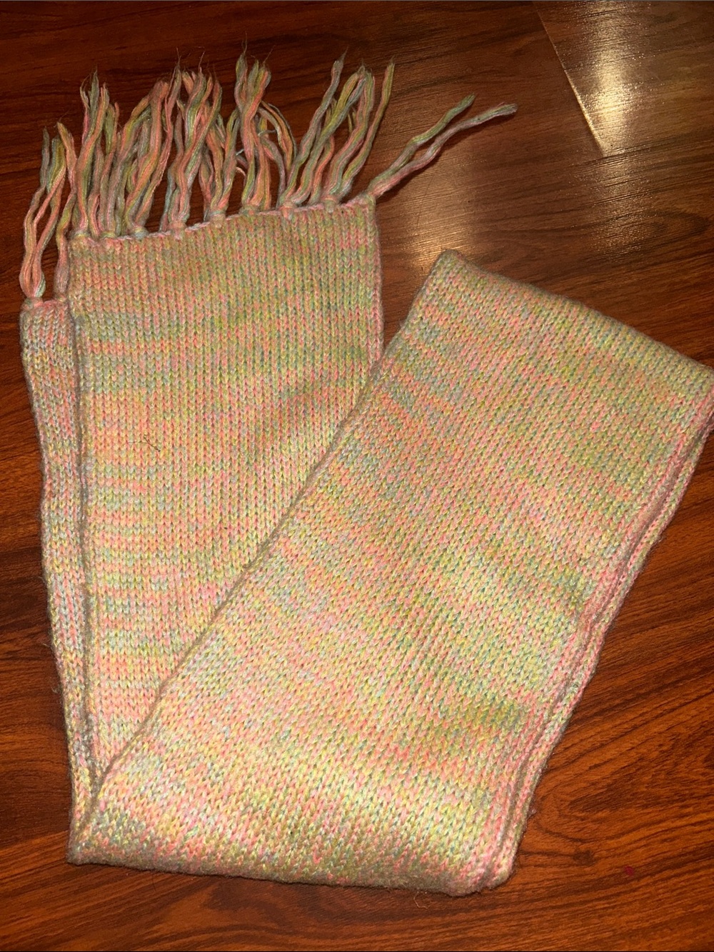 Forever 21 Chunky Thick Knitted Multicolor Rainbow Scarf BOHO